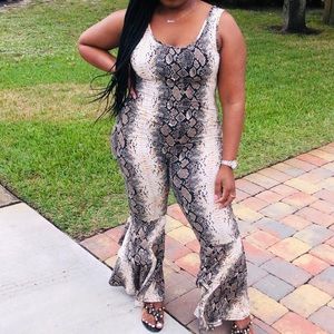 Snake Print Jumpsuit